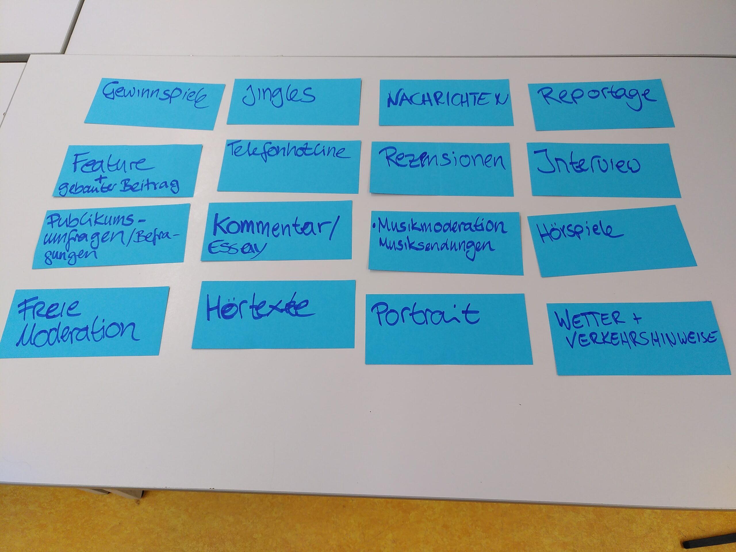 Stichpunkte vom Radio-Workshop